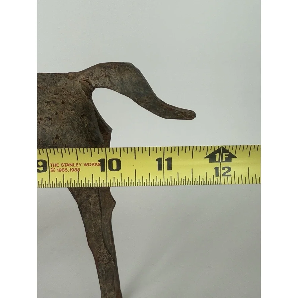 Handmade Rustic Iron Christmas Reindeer‎ Set of 3 - Twisted Antlers Patina Decor